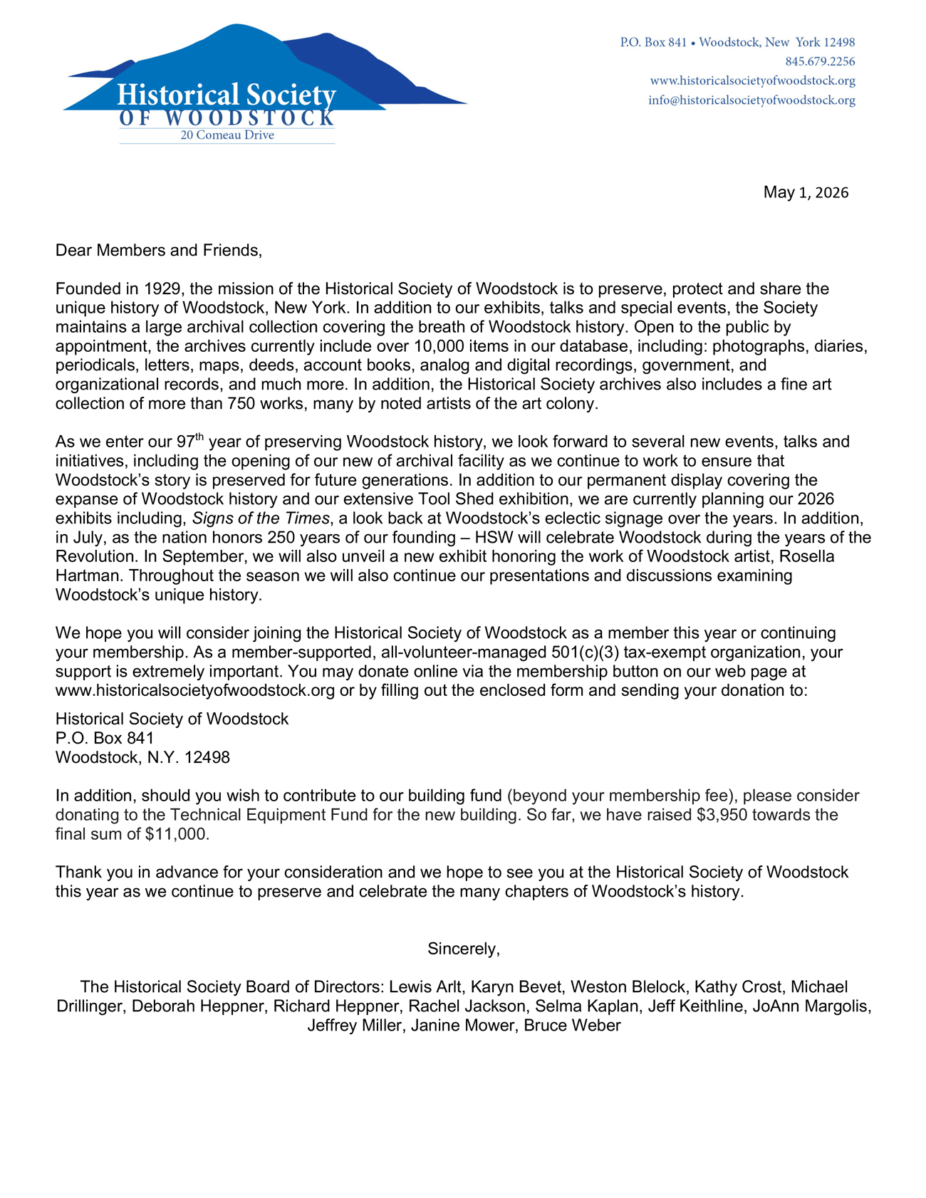 2024 Membership letter